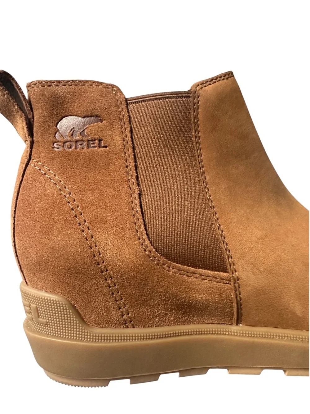 Sorel Evie II Chelsea Waterproof Leather Suede Wedge Boots 7.5